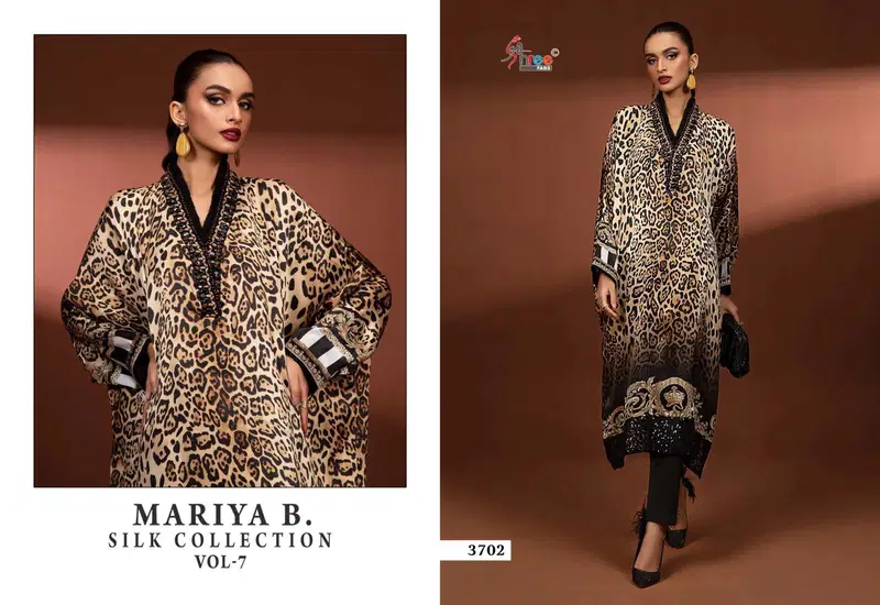 Maria B Silk Collection Vol 7 Japan Satin Printed Pakistani Suits Wholesale Shop In Surat